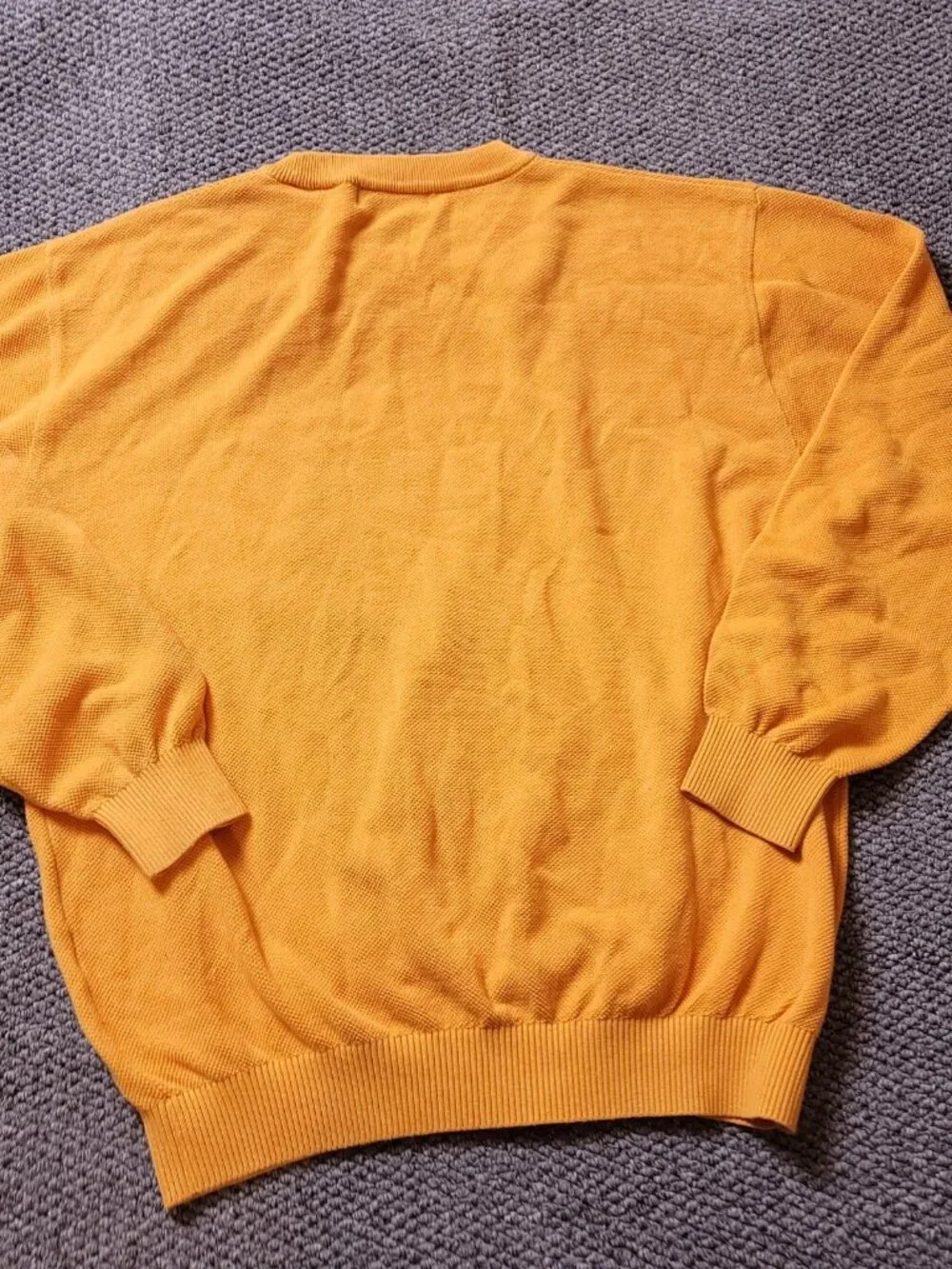 Harry Vardon Golf Sweater Mens XL Orange Ribbed Crewneck Cotton Acrylic Grandpa